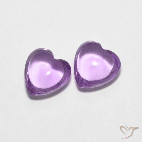 1.74ctw Natürlicher Rosaig-violett Amethyst, Herz, Transparent