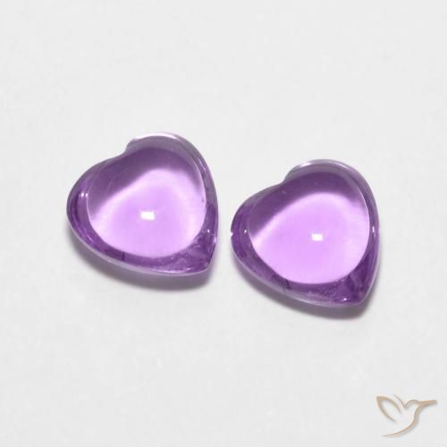 1.69ctw Natürlicher Rosaig-violett Amethyst, Herz, Transparent