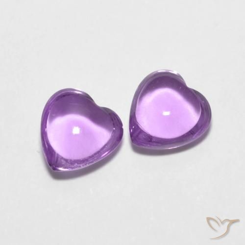 1.69 ct natürliche Rosaig-violett Amethyst-Edelsteine, Herz, Transparent