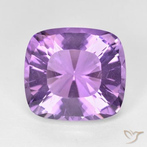 8.55ct Natürlicher Mittelrosa Violett Amethyst, Kissen, VVS