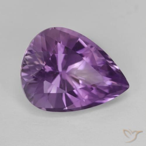 9,17 ctw natürlicher Medium Light Purplish-Violet Amethyst, Birnenform, VVS