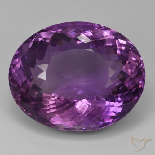 98.10ct Natürlicher Mittelviolett Amethyst, Oval, IF