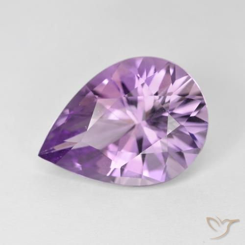 9,17 ctw natürlicher Hell-Mittelviolett Amethyst, Birnenform, VVS
