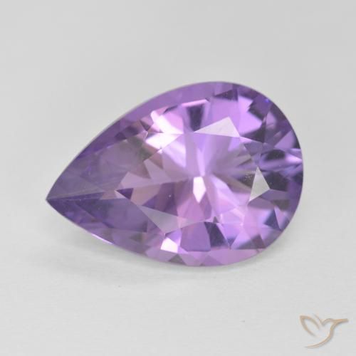 5.39ct Natürlicher Mittelviolett Amethyst, Birnenform, VVS