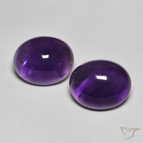 5.50ctw Natürlicher dunkelviolett Amethyst, Oval, Transparent