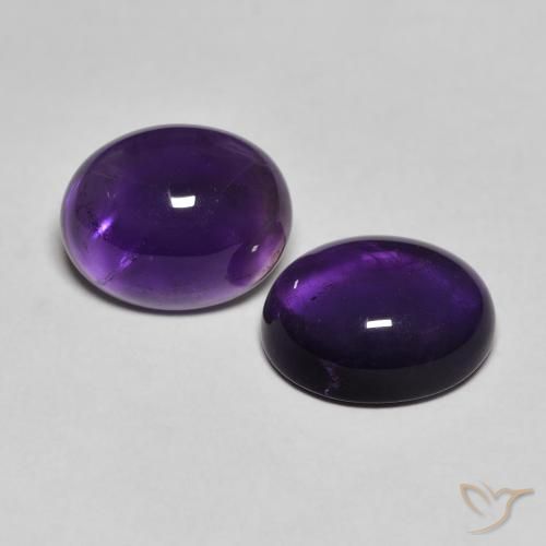 5.50 ct natürliche dunkelviolett Amethyst-Edelsteine, Oval, Transparent