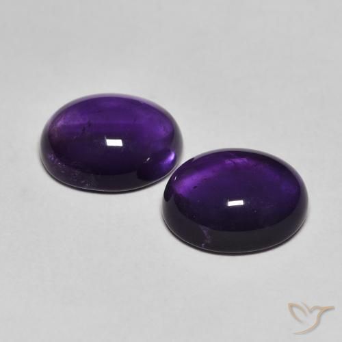5.50 ct natürliche dunkelviolett Amethyst-Edelsteine, Oval, Transparent