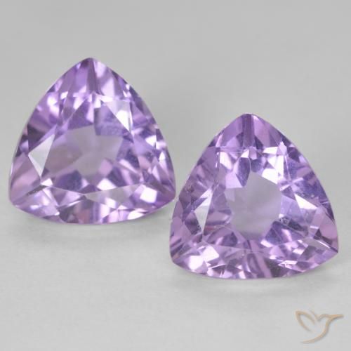 5.70ctw Natürlicher Rosaig-violett Amethyst, Trillion, VS