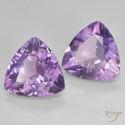 5.55 ct natürliche Mittelviolett Amethyst-Edelsteine, Trillion, VS