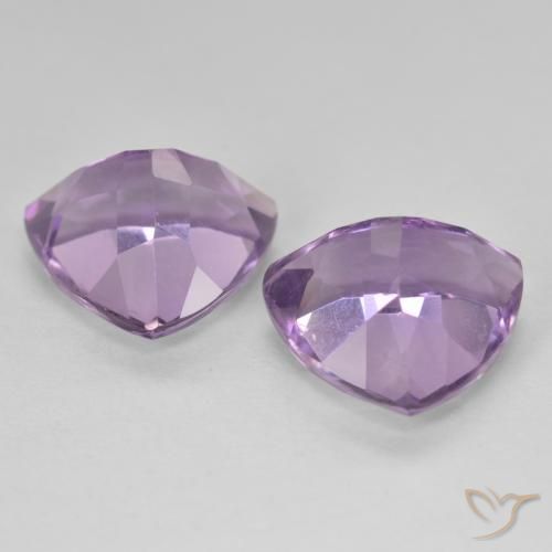 5.76 ct natürliche Hell-Mittelviolett Amethyst-Edelsteine, Trillion, VS