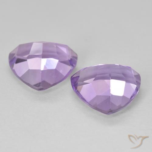 5.86 ct natürliche Tiefes Irisviolett Amethyst-Edelsteine, Trillion, VVS-VS