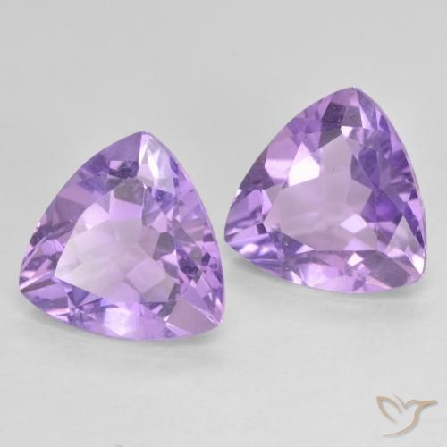 5.59 ct natürliche Mittelviolett Amethyst-Edelsteine, Trillion, VVS-VS