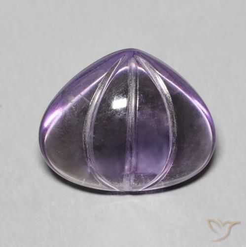 5.85ct Natürlicher Lilaisch-violett Amethyst, Birnenform, Transparent