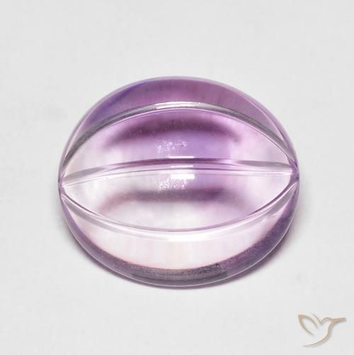 7.81ct Natürlicher Hellrosa Violett Amethyst, Oval, Transparent