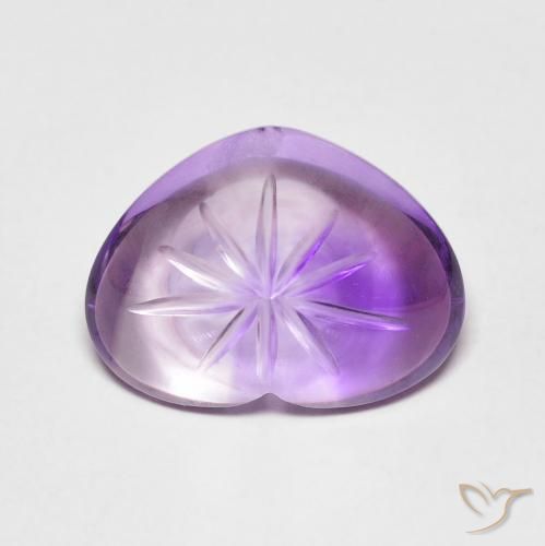 5.99ct Natürlicher Mittelviolett Amethyst, Herz, Transparent