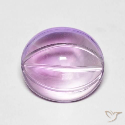 5.72ct Natürlicher Rosaig-violett Amethyst, Oval, Transparent, Photo A
