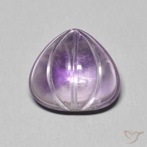 5.56ct Natürlicher Medium Light Purplish-Violet Amethyst, Birnenform, Transparent