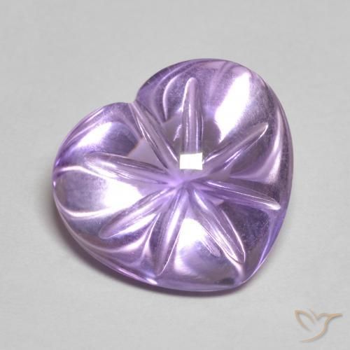 6.37ct Natürlicher Rosaig-violett Amethyst, Herz, Transparent