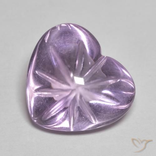 6.81ct Natürlicher Mittelviolett Amethyst, Herz, Transparent