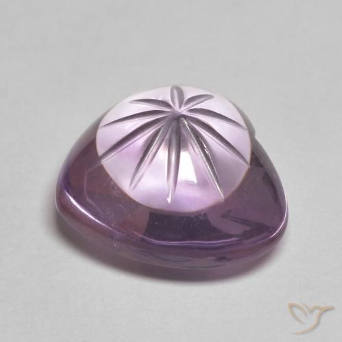 9,17 ctw natürlicher Mittelviolett Amethyst, Herz, Transparent