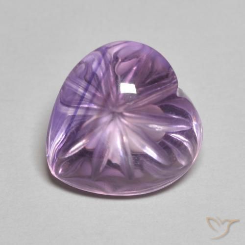 9,17 ctw natürlicher Mittelviolett Amethyst, Herz, Transparent