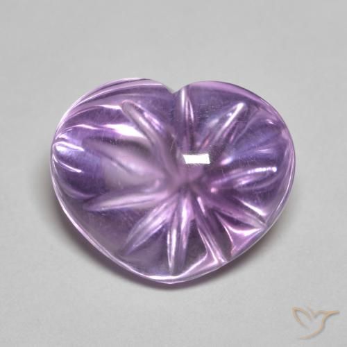 6.76ct Natürlicher Rosaig-violett Amethyst, Herz, Transparent