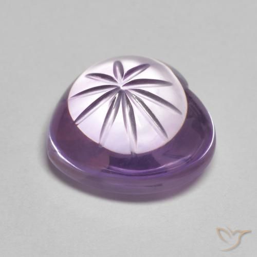 9,17 ctw natürlicher Tiefes Irisviolett Amethyst, Herz, Transparent