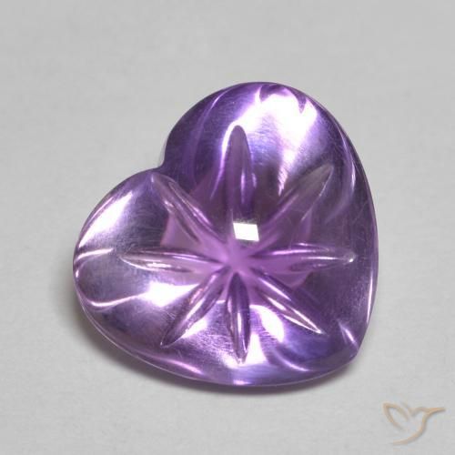 3.70ct Natürlicher Mittelviolett Amethyst, Herz, Transparent