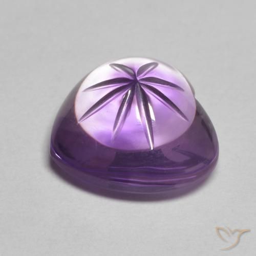 9,17 ctw natürlicher Mittelviolett Amethyst, Herz, Transparent