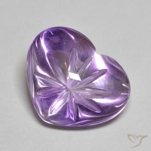 5.94ct Natürlicher Mittelviolett Amethyst, Herz, Transparent