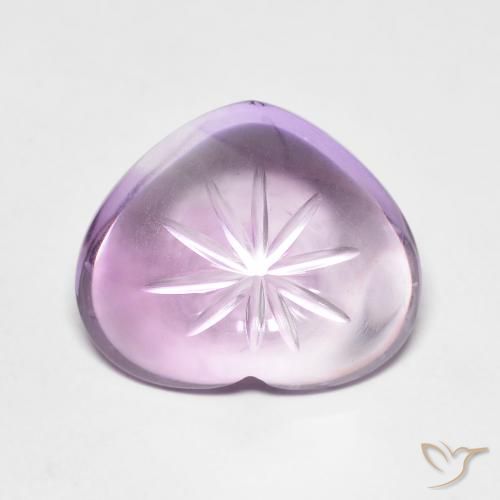 6.53ct Natürlicher Iris Violett Amethyst, Herz, Transparent