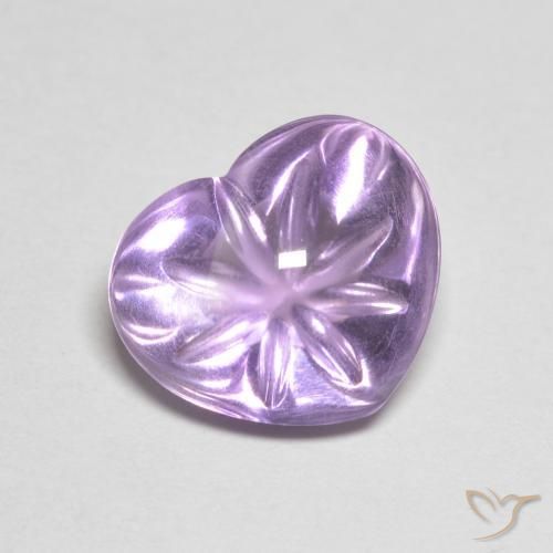 4.57ct Natürlicher Tiefes Irisviolett Amethyst, Herz, Transparent