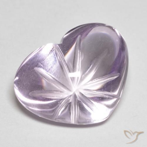 9.41ct Natürlicher hellviolett Amethyst, Herz, Transparent