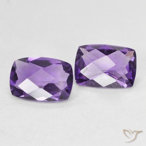 1.56 ct natürliche tiefviolett Amethyst-Edelsteine, Kissenschliff, VVS-VS