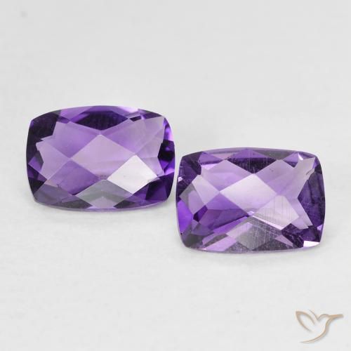 1.56 ct natürliche tiefviolett Amethyst-Edelsteine, Kissenschliff, VVS-VS