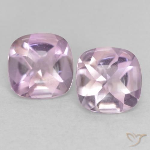 1.04ctw Natürlicher Helles rötliches Violett Amethyst, Kissen, Transparent