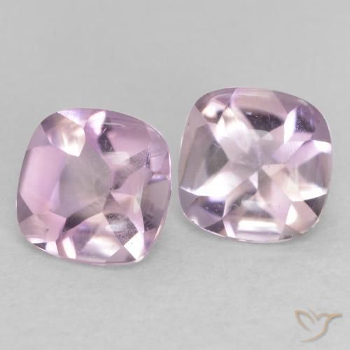 1.04 ct natürliche Helles rötliches Violett Amethyst-Edelsteine, Kissen, Transparent