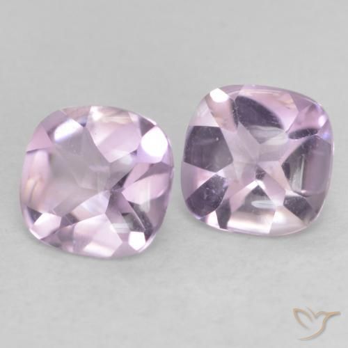 0.96 ct natürliche Helles rötliches Violett Amethyst-Edelsteine, Kissen, Transparent