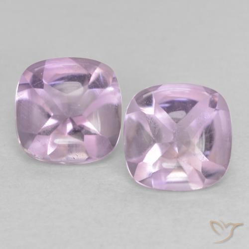 1.07ctw Natürlicher blassviolett Amethyst, Kissen, Transparent