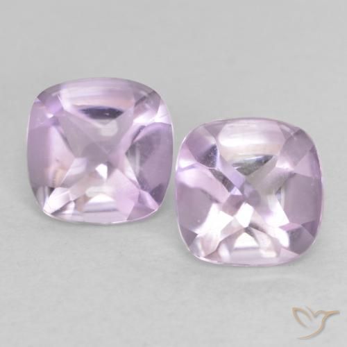 1.05ctw Natürlicher Sehr helles rötliches Violett Amethyst, Kissen, Transparent