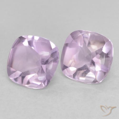 1.05 ct natürliche Sehr helles rötliches Violett Amethyst-Edelsteine, Kissen, Transparent