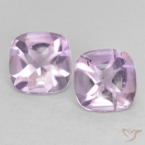 1.11ctw Natürlicher Helles rötliches Violett Amethyst, Kissen, Transparent