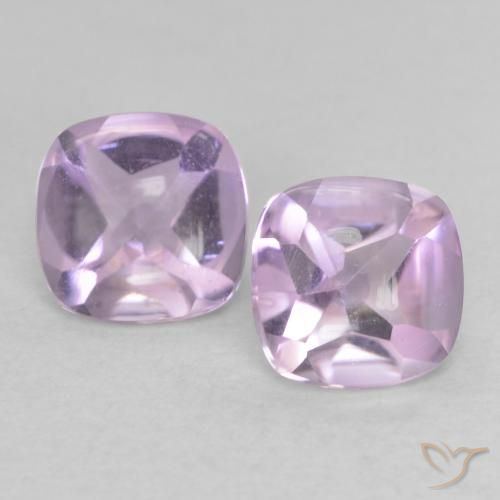 1.03ctw Natürlicher Helles rötliches Violett Amethyst, Kissen, Transparent