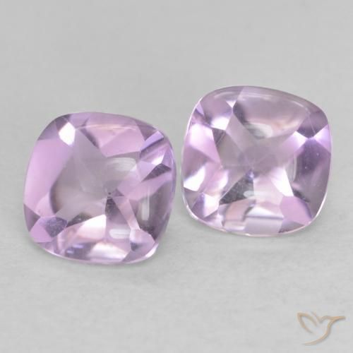 1.03 ct natürliche Helles rötliches Violett Amethyst-Edelsteine, Kissen, Transparent