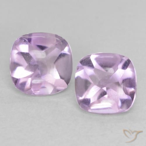 1.05ctw Natürlicher hellviolett Amethyst, Kissen, Transparent