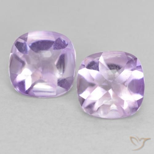 1.04ctw Natürlicher hellviolett Amethyst, Kissen, Transparent