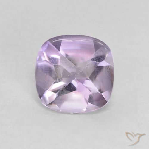 0.56ct Natürlicher Rosaig-violett Amethyst, Kissen, Transparent
