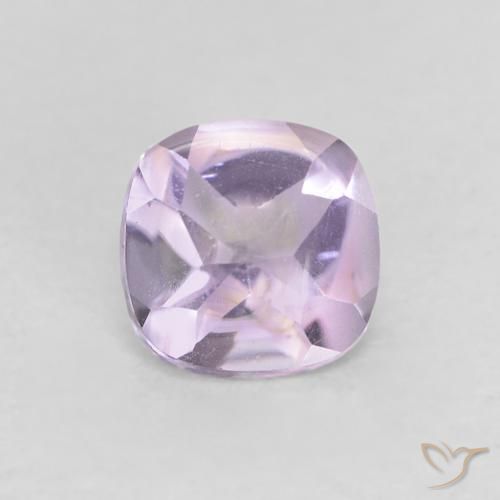 0.52ct Natürlicher hellviolett Amethyst, Kissen, Transparent