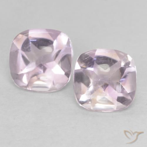 1.06ctw Natürlicher Lila-Rosa Weiß Amethyst, Kissen, Transparent