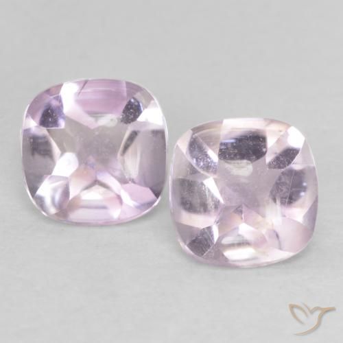 1.08ctw Natürlicher Lila-Rosa Weiß Amethyst, Kissen, Transparent